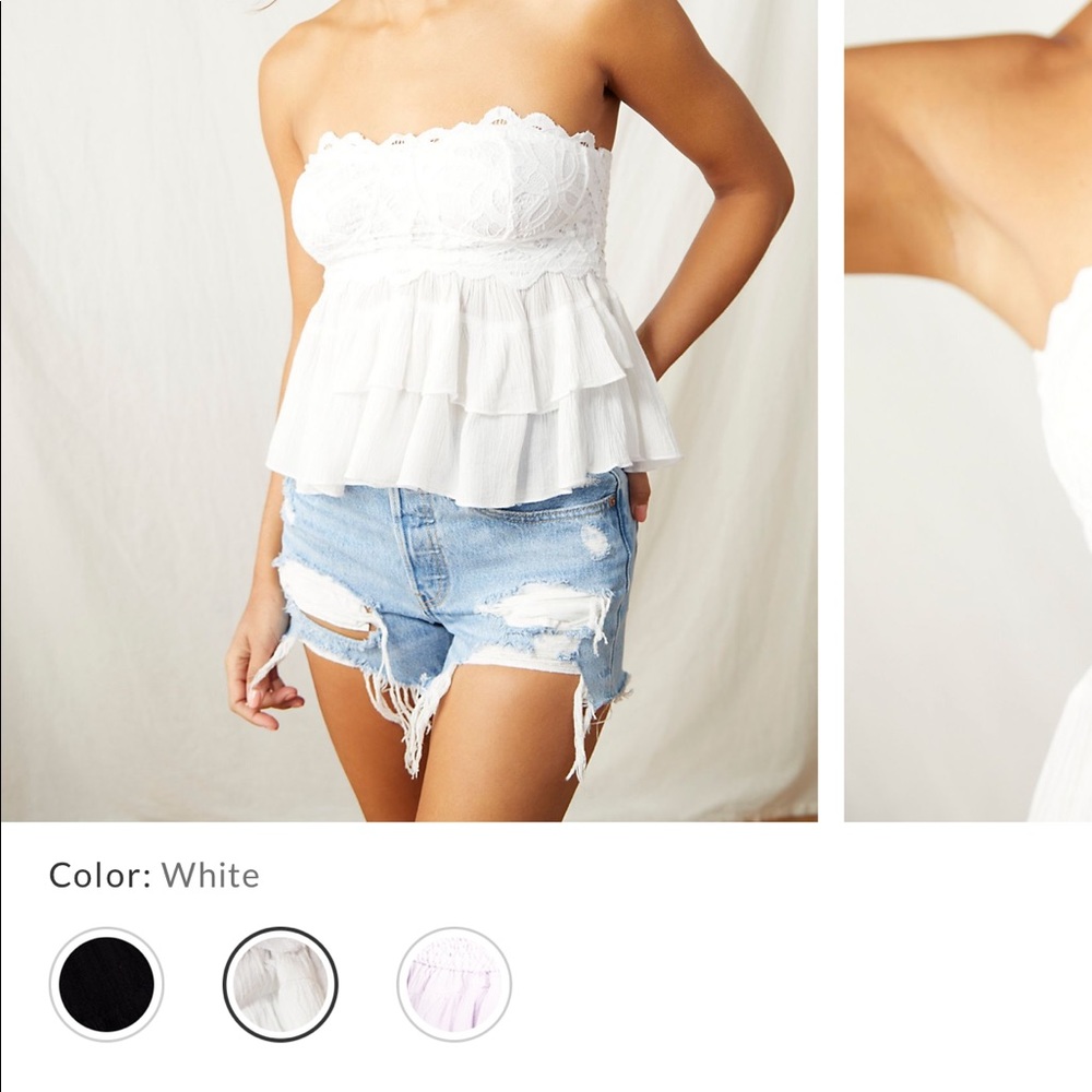 Free People Adela Corset Cami white small
